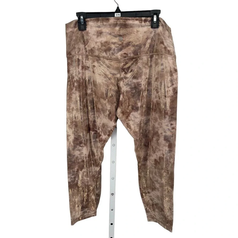 Lululemon Diamond Dye Misty Shell Cacao Diffuse Dot Align High-Rise Pant Size 16